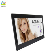 Slim LCD 13 inch digital photo frame with loop video, picture, music, MP3, MP4